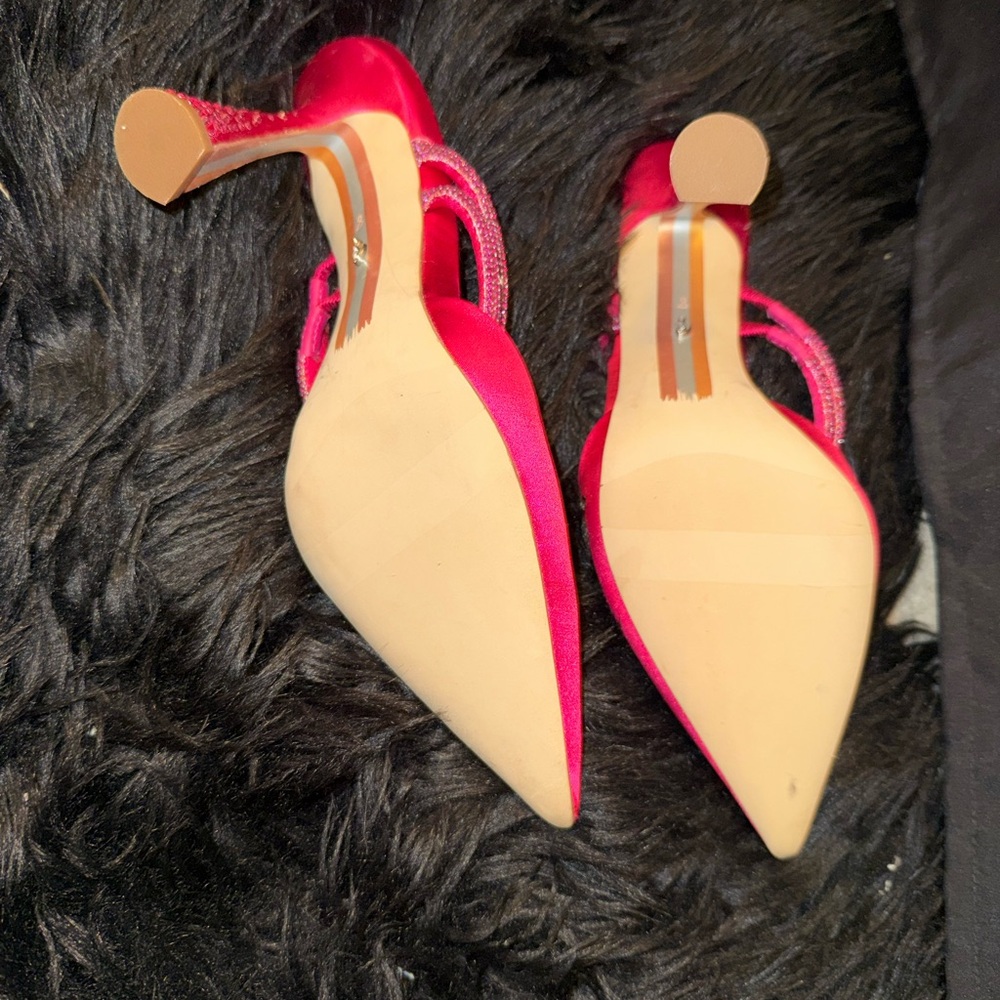 Sam Edelman Women's Agustina Satin Pump Bold Fuchsia - Picture 4 of 8